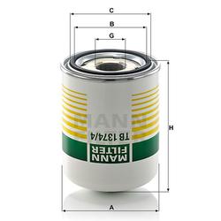 filter vysušovač mann TB 1374/4x (čierny)