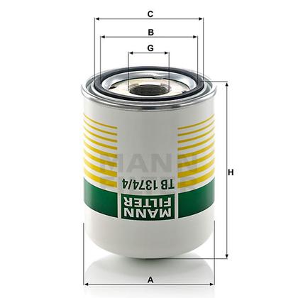 filter vysušovač mann TB 1374/4x (čierny)