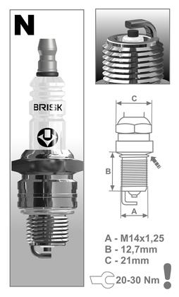 BRISK zapaľovacia sviečka N17YC(1544) Super