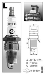 BRISK zapaľovacia sviečka L15YC(1313) Super