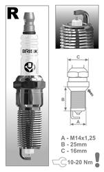 BRISK zapaľovacia sviečka RR15YS-1 Silver(1723)
