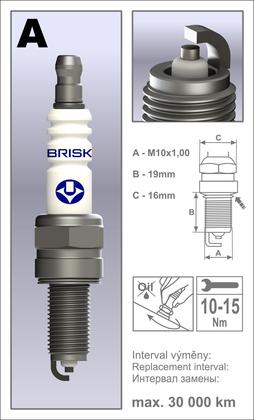 BRISK zapaľovacia sviečka AR14YC-9(1946) Super