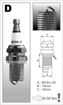 BRISK zapaľovacia sviečka D10IR Racing (1829)