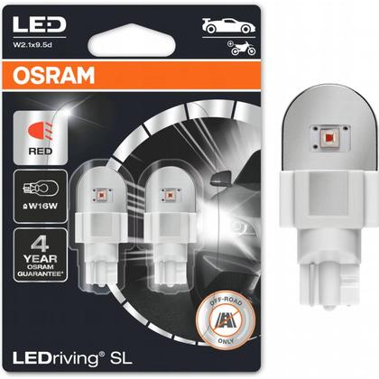 Osram LEDriving SL W16W 12V 1,4W W2,1X9,5d 921DRP-02B (červená)